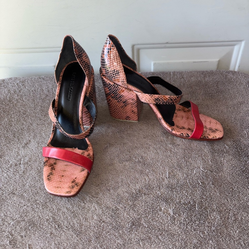 Rachel Comey reptile print Lico block heel sandals size 6